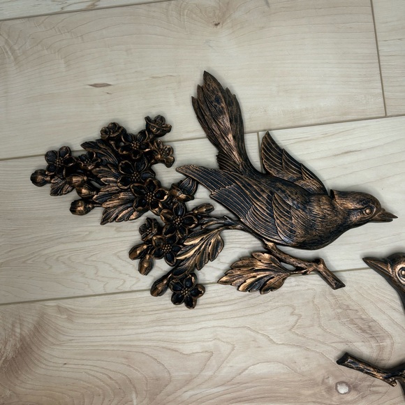 Pair Of Mcm Coppercraft Guild Birds On Dogwood Branch - Picture 2 of 14